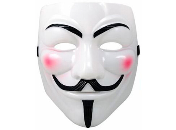 Anonymous / Vendetta / Guy Fawkes Mask Storlek 19 x 21 cm - Large 